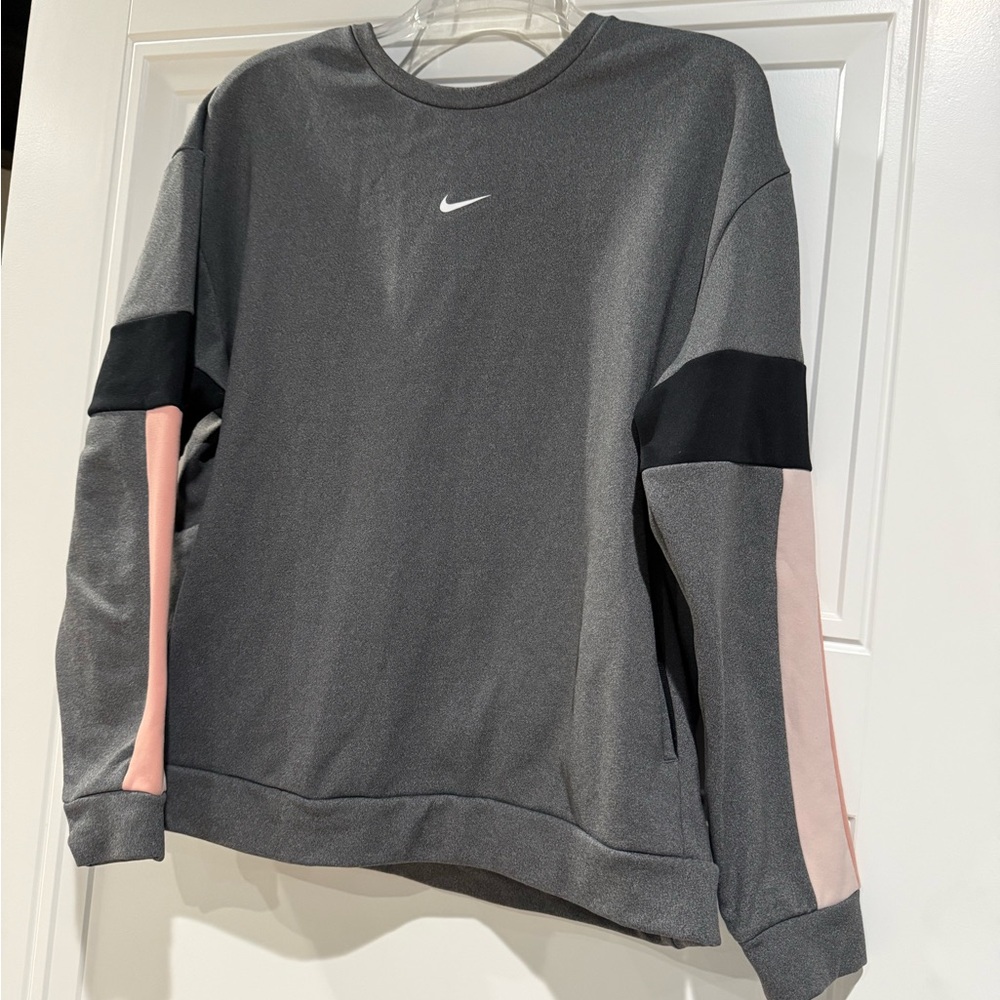 Nike Charcoal Sweatshirt with Pink and Black Details Thermal (M)